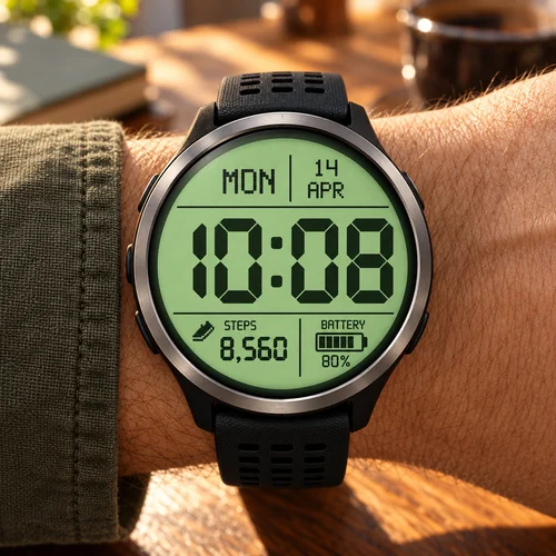 Retro LCD am Handgelenk