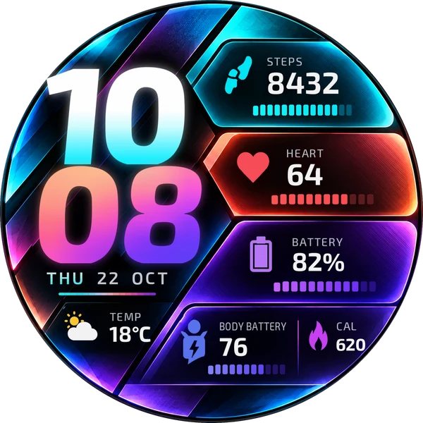 Chromatic Stack watchface